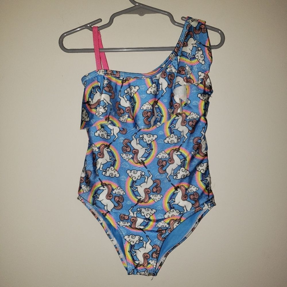 IKALI UNICORN & RAINBOWS ONE PIECE SWIMSUIT Size 4/5